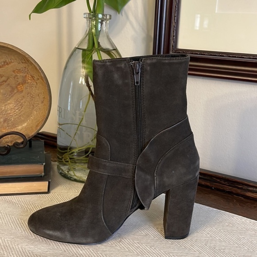 Kensie Lacey Bootie Women's Size 7.5 NEW‎ Brown Leather Buckle Accent - Picture 6 of 10